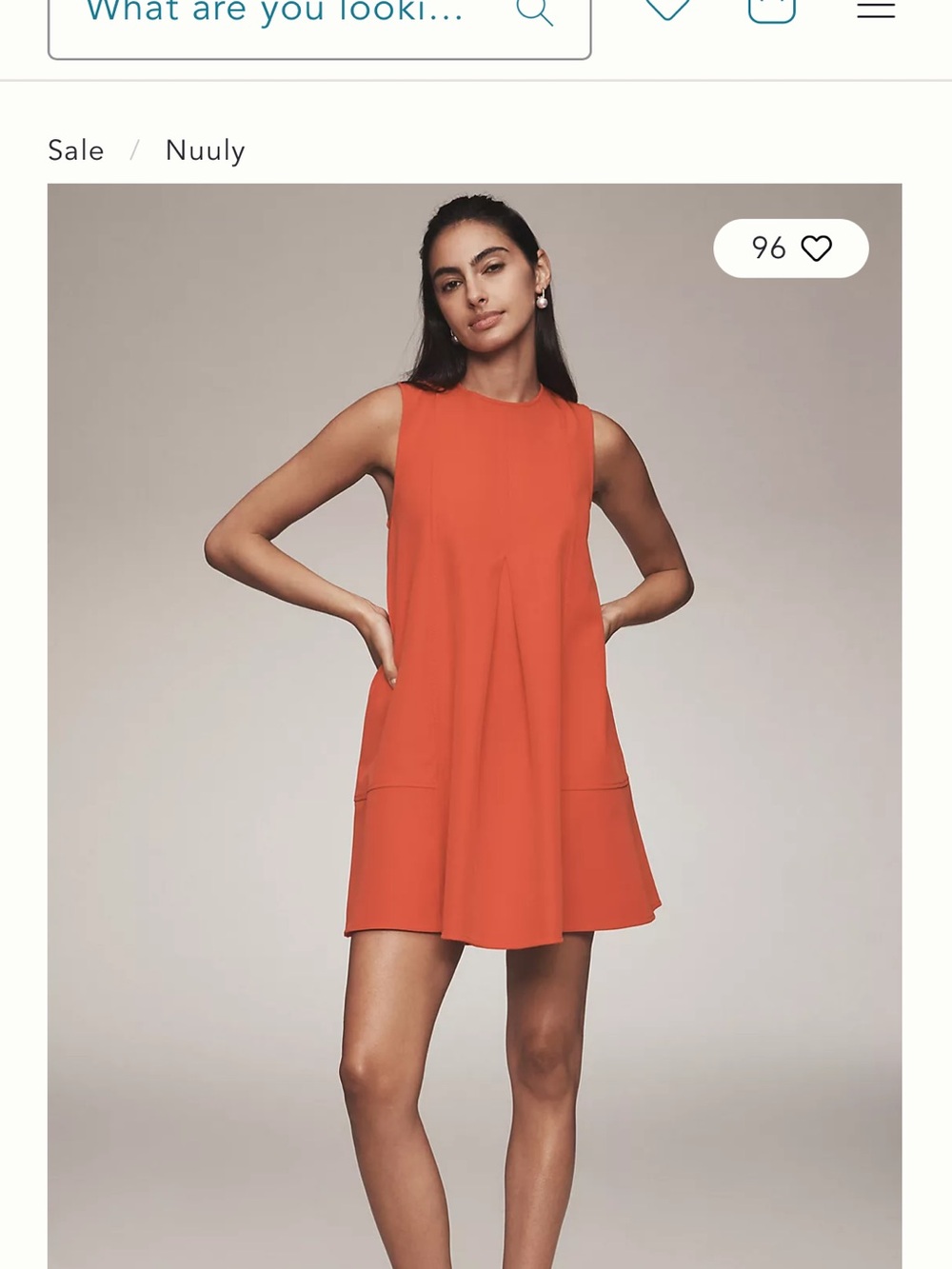 Anthropologie Sleeveless A-Line Mini Dress